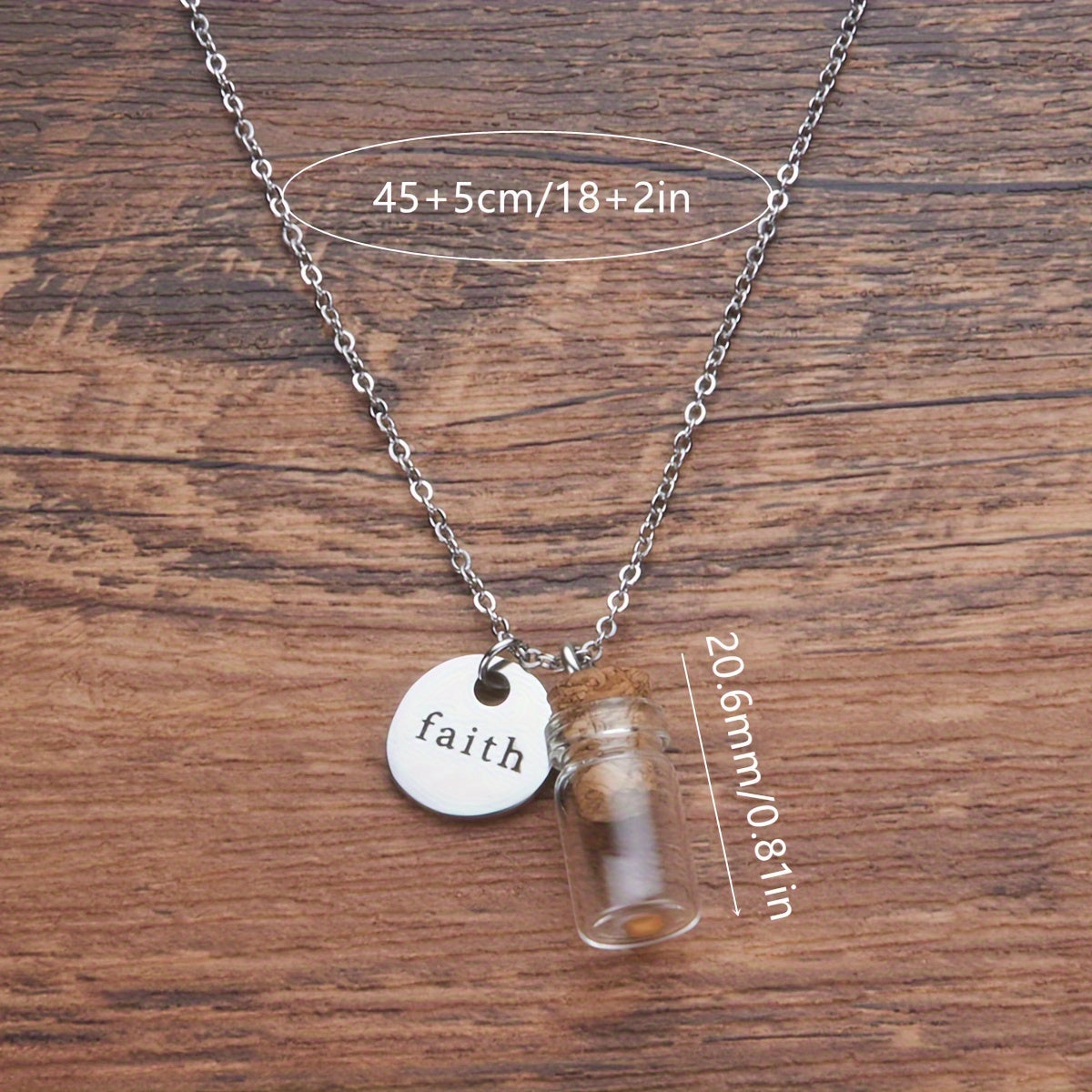 Mustard Seed Faith Bottle Necklace, Christian Jewelry Gift Box, Bible Verse Matthew 17:20