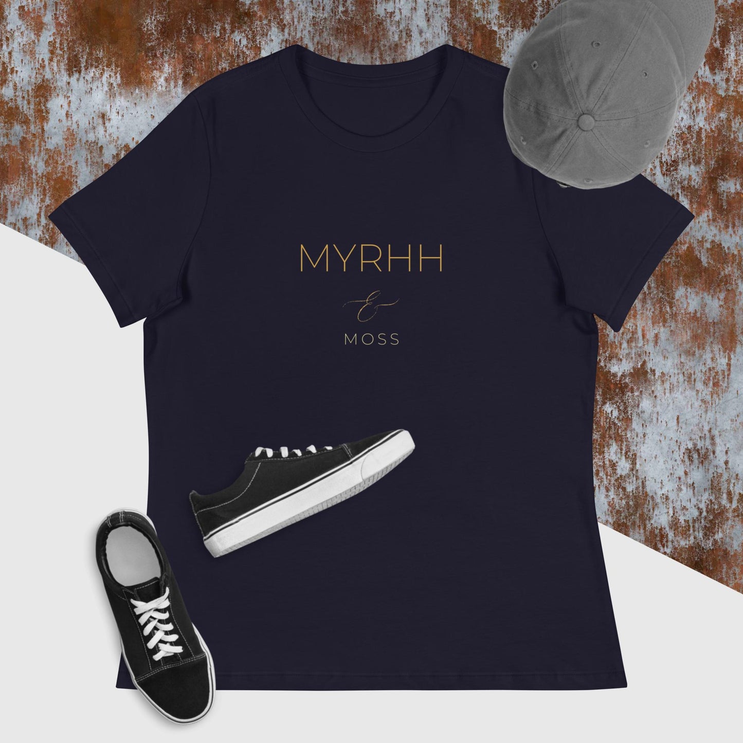 Women's Relaxed  Fit Myrhh and Moss Logo T-Shirt