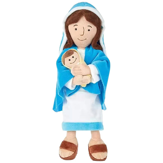 12.8In Jesus Plush Doll Blessing Virgin Mary Stuffed Plush Baby Jesus Pillow Children Gift Christian Religious Decoration